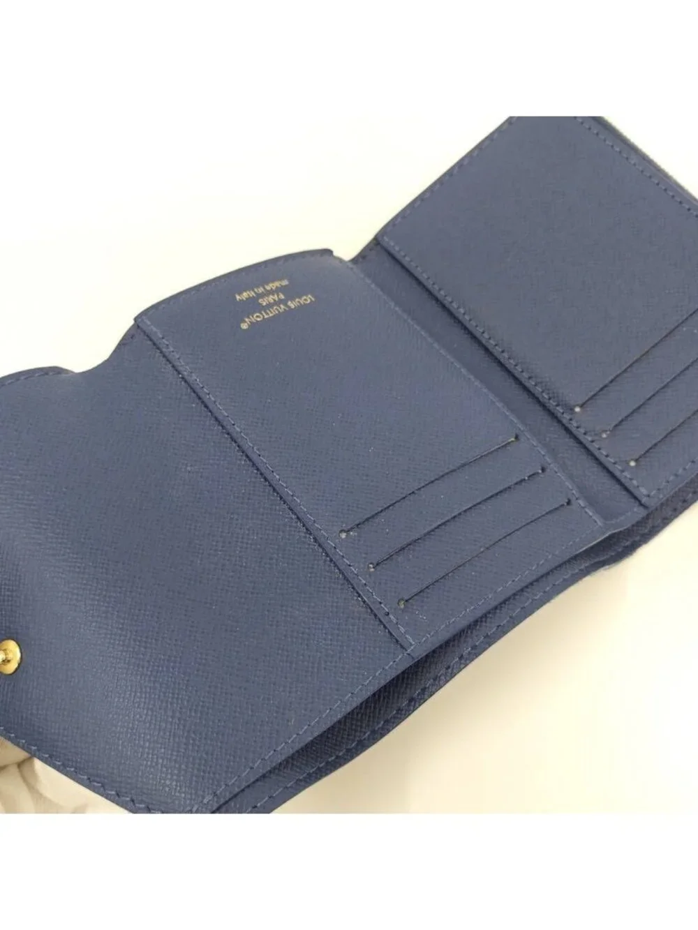 Louis Vuitton Portefeuille Victorine Compact Wallet Monogram Denim